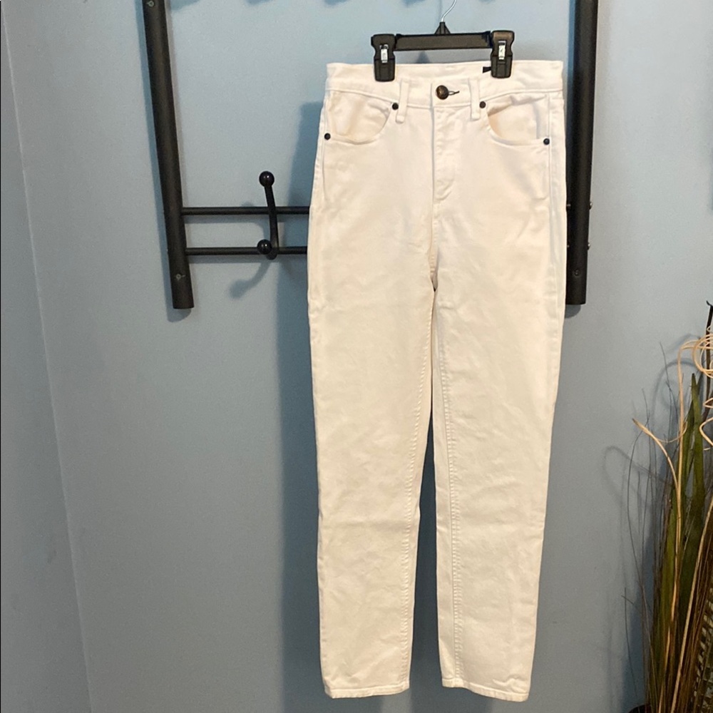 RAG & BONE White High Rise Straight Leg Jeans
